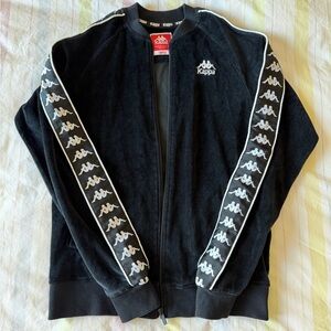 Kappa Black Jacket with White Logo Accents